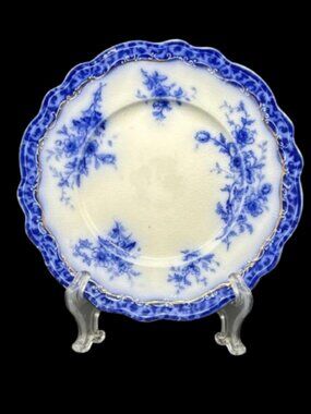 Antique 1898 Touraine Henry Alcock Flo Blue Porcelain Salad Plate 8"
